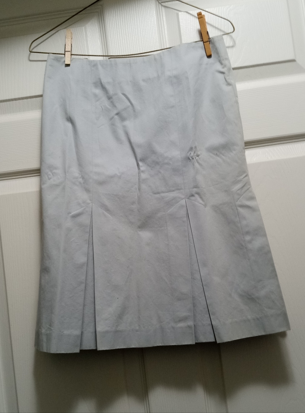 Tocca Light Lime Inverted Pleated Cotton Skirt - Classic Office Style -Size: 2